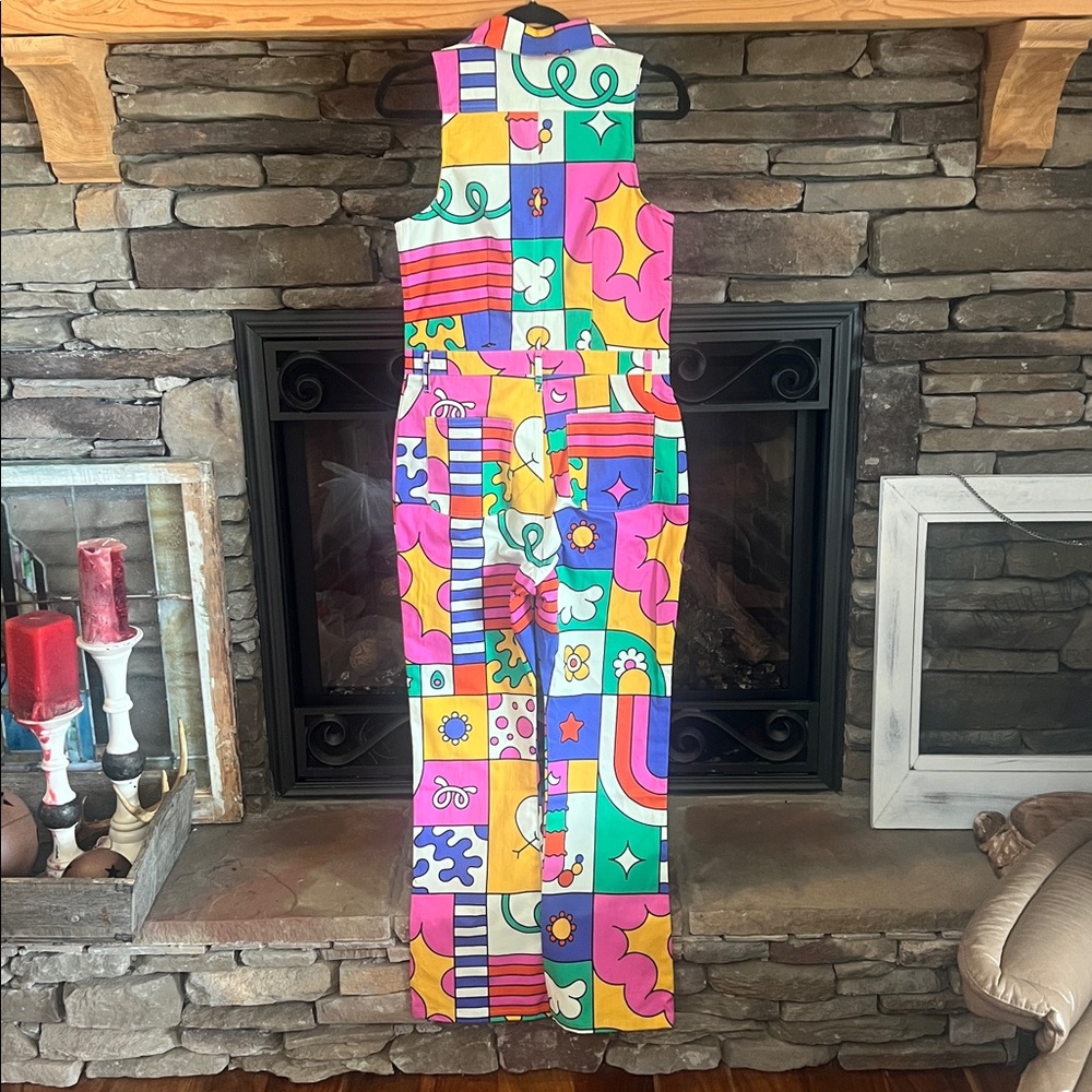 Nooworks Multicolor Graphic Zip-Front Jumpsuit - Picture 4 of 12